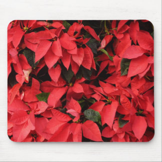 Alfombrilla De Ratón Floral navideña de Navidades de la Poinsettias Roj