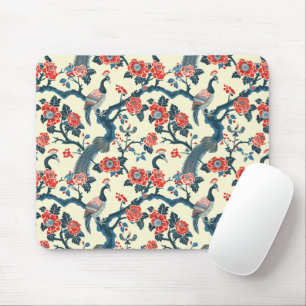 Alfombrilla De Ratón Floral Oriental Peacock Japanés