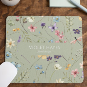 Alfombrilla De Ratón Floral Silvestre Elegante Flor Personalizada