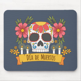Alfombrilla De Ratón Floral Skull Dia de los Muertos | Mousepad