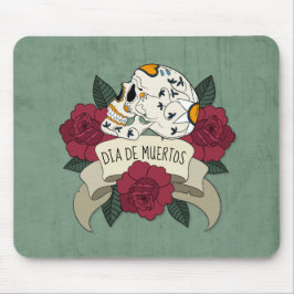 Alfombrilla De Ratón Floral Skull Dia de los Muertos | Mousepad