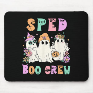 Alfombrilla De Ratón Floral Sped Boo Crew Halloween Ghost Special Ed Sp