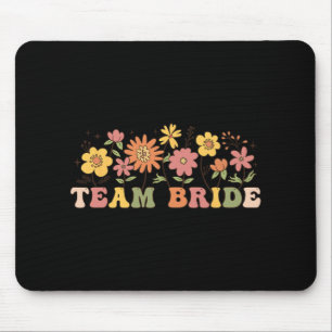 Alfombrilla De Ratón Floral Team Bride Wildflower Boda Bachelorette