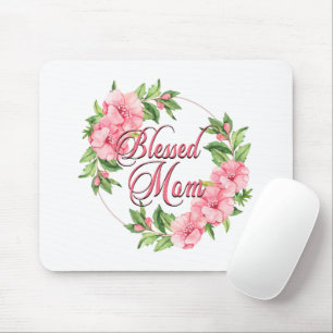 Alfombrilla De Ratón Floral Wreath Blessed Mom