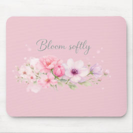 Alfombrilla De Ratón Florece Suavemente – Floral Acuarela Pastel