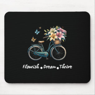 Alfombrilla De Ratón Florecer Sueño Prosperar Floral Bicicleta Sutil 86