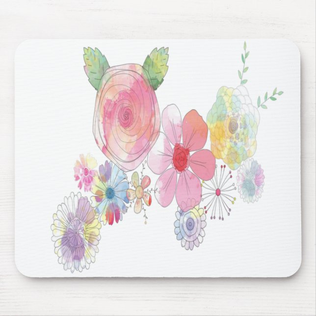 Alfombrilla De Ratón Flores acuáticas Mousepad (Frente)
