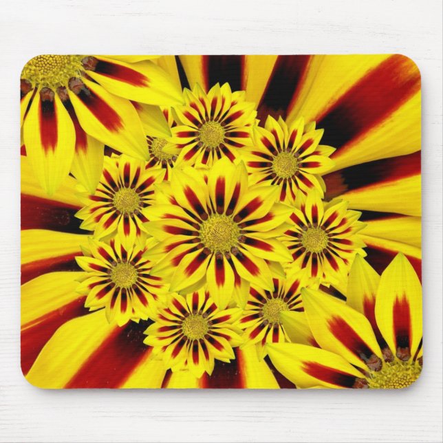 Alfombrilla De Ratón Flores Amarillas Brillantes (Frente)