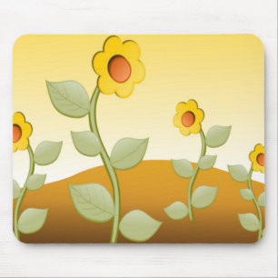 ALFOMBRILLA DE RATÓN FLORES AMARILLOS