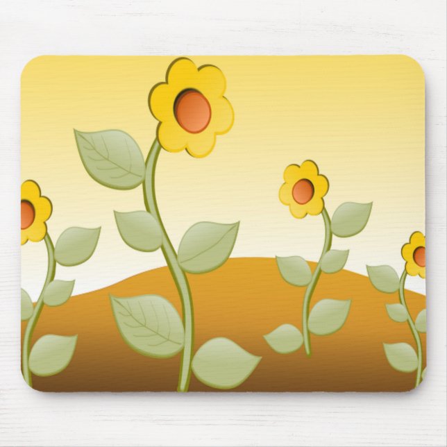 ALFOMBRILLA DE RATÓN FLORES AMARILLOS (Frente)