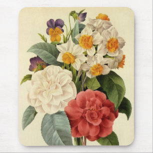 Alfombrilla De Ratón Flores antiguas, camelias y narcisos, Redoute