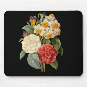 Alfombrilla De Ratón Flores antiguas, camelias y narcisos, Redoute