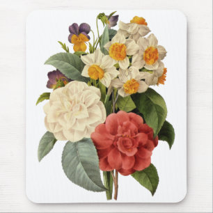 Alfombrilla De Ratón Flores antiguas, camelias y narcisos, Redoute