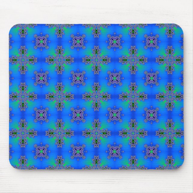 Alfombrilla De Ratón Flores artdeco en estilo retro (Frente)