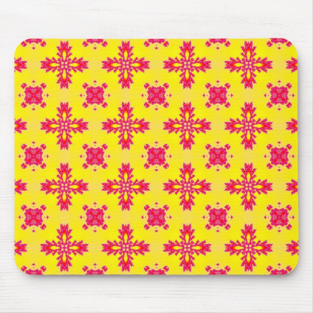 Alfombrilla De Ratón Flores artdeco en estilo retro (Frente)