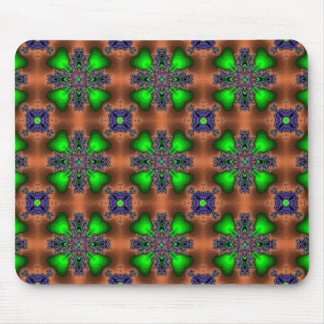 Alfombrilla De Ratón Flores artdeco en estilo retro (Frente)