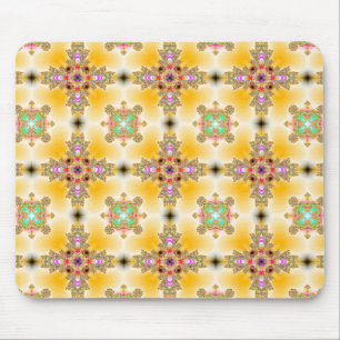 Alfombrilla De Ratón Flores artdeco en estilo retro