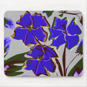 Alfombrilla De Ratón Flores azules.
