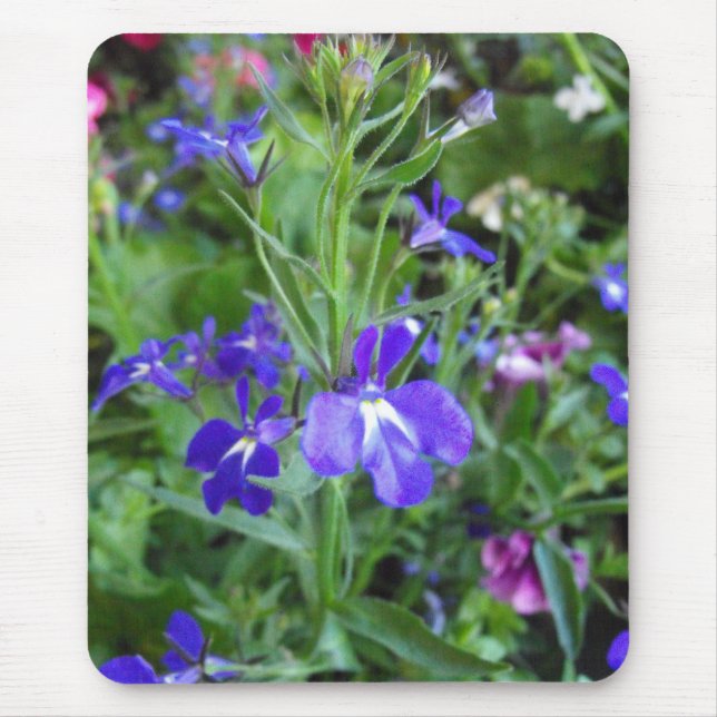 Alfombrilla De Ratón Flores azules (Frente)