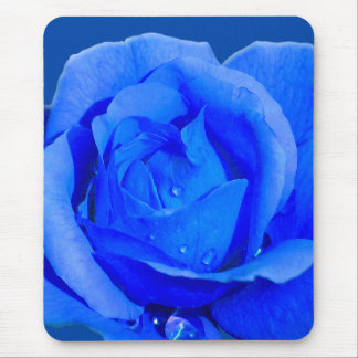 Alfombrilla De Ratón Flores azules Mousepad Rosa azul regalo