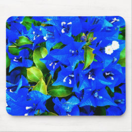 Alfombrilla De Ratón Flores azules vibrantes del Bougainvillea