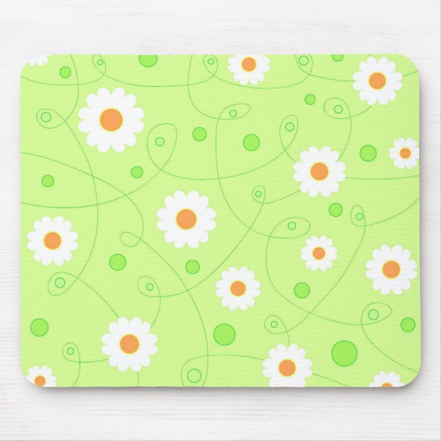 Alfombrilla De Ratón Flores blancas - Mousepad (Frente)