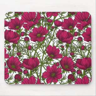 Alfombrilla De Ratón Flores Cosmos rosadas