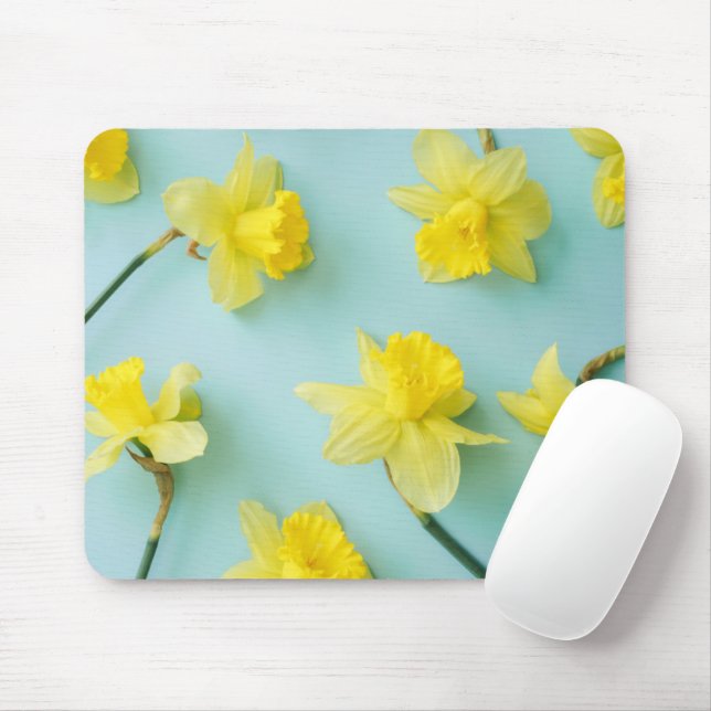 Alfombrilla De Ratón Flores | Daffoditos amarillos (Con ratón)