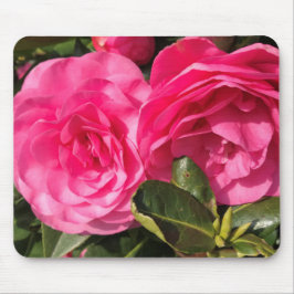 Alfombrilla De Ratón Flores de camellia rosadas oscuras