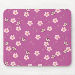 Alfombrilla De Ratón Flores de cerezo y Petales japoneses v3