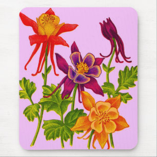Alfombrilla De Ratón flores de columba