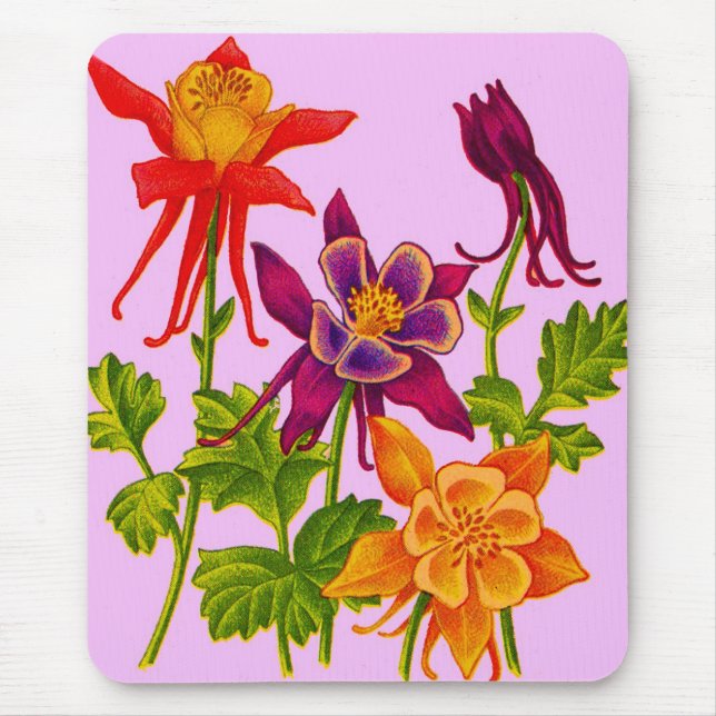 Alfombrilla De Ratón flores de columba (Frente)