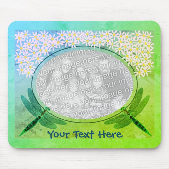 Alfombrilla De Ratón Flores De Dragón Y De Marea Rosa (Frente)