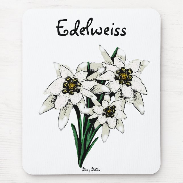 Alfombrilla De Ratón Flores de Edelweiss (Frente)