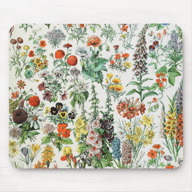 Alfombrilla De Ratón Flores de época (Frente)