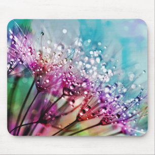 Alfombrilla De Ratón Flores de espectro arcoiris
