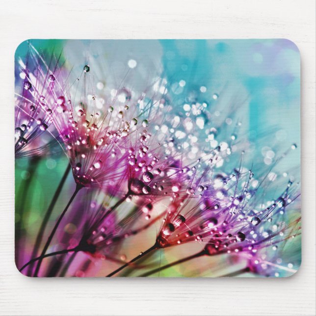 Alfombrilla De Ratón Flores de espectro arcoiris (Frente)