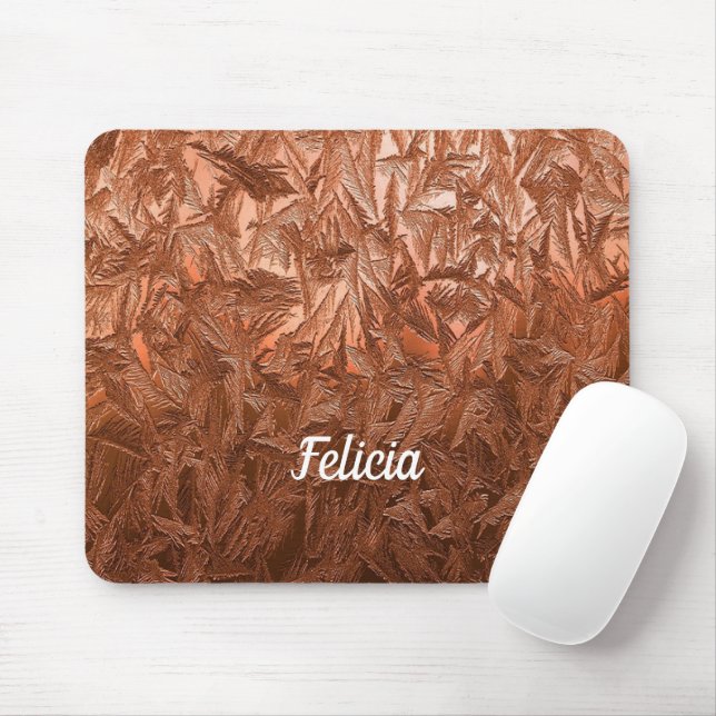 Alfombrilla De Ratón Flores de helado de bronce (Con ratón)