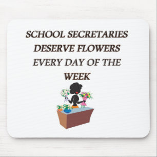 ALFOMBRILLA DE RATÓN FLORES DE LA ESCUELA SECRETARYDESERVE