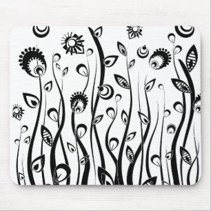 Alfombrilla De Ratón flores de la fantasía