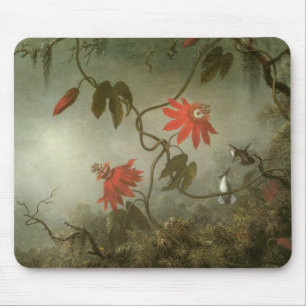 Alfombrilla De Ratón Flores de la Pasión y Colibríes por Martin J Heade
