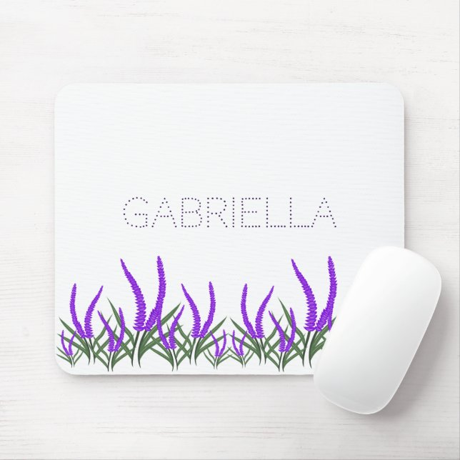 Alfombrilla De Ratón Flores de lavanda (Con ratón)