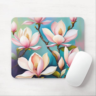 Alfombrilla De Ratón Flores de magnolia rosadas