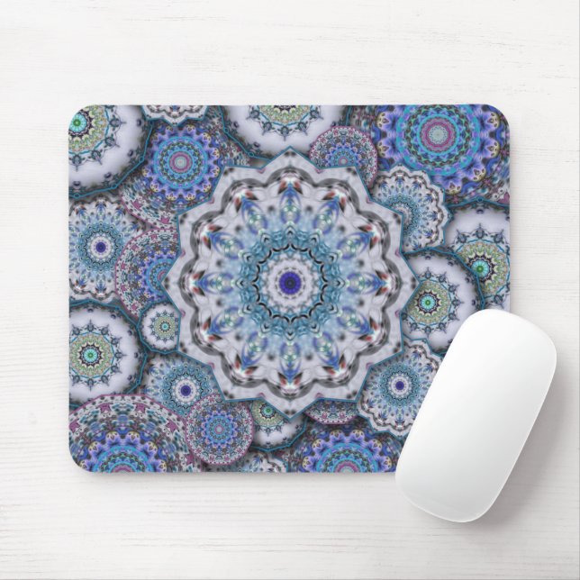 Alfombrilla De Ratón flores de mosaico damasco persa mandala moda elega (Con ratón)