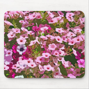 Alfombrilla De Ratón Flores de petunia rosa