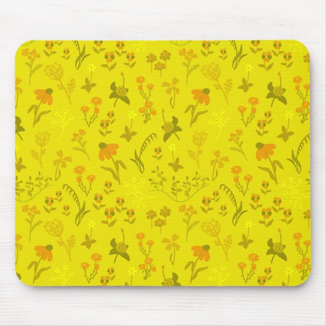 Alfombrilla De Ratón Flores de pradera soleadas (Frente)