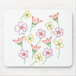 Alfombrilla De Ratón Flores De Primavera Floral Dibujando Mousepads Col