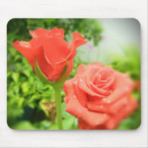 Alfombrilla De Ratón Flores de Rosa Románticas