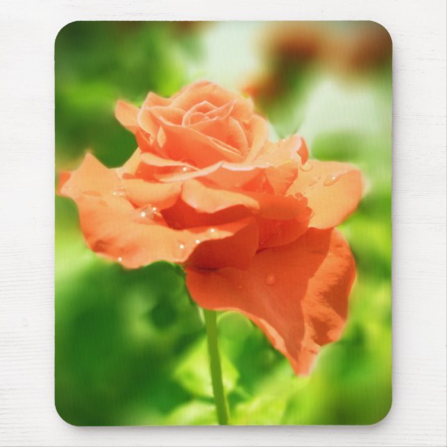 Alfombrilla De Ratón Flores de Rosa románticas (Frente)