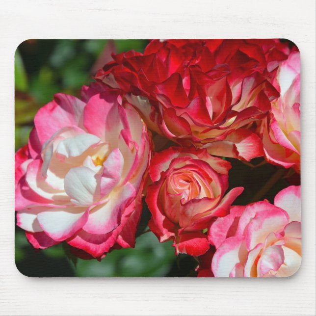 Alfombrilla De Ratón Flores de rosa rosadas (Frente)